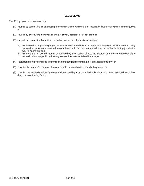 Voluntary Accident Policy - Page 38