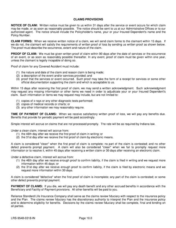 Voluntary Accident Certificate - Page 25