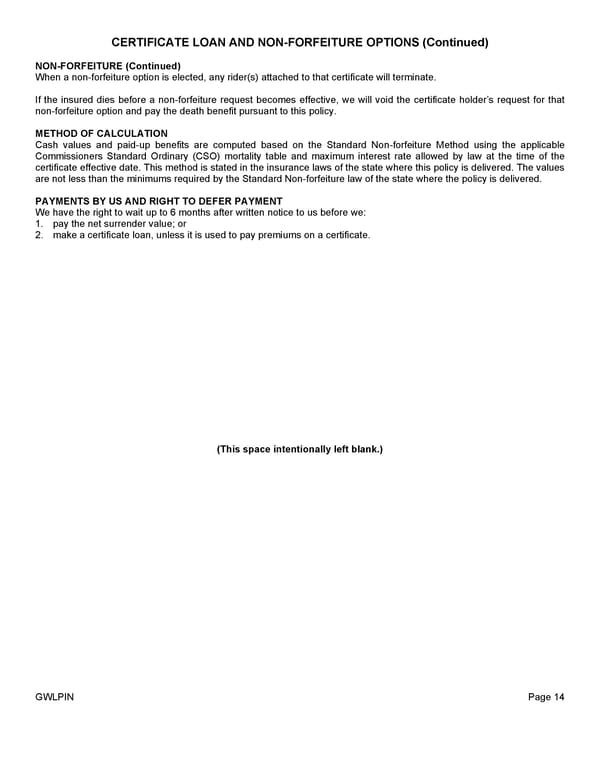 Group Whole Life Policy - Page 17