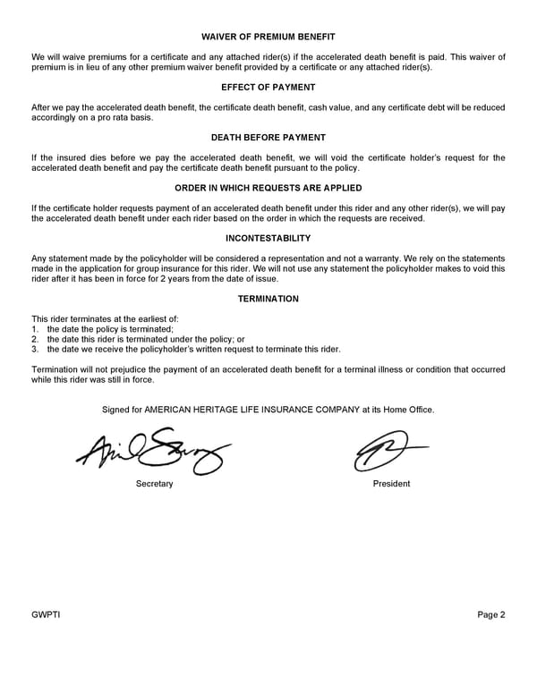 Group Whole Life Policy - Page 24