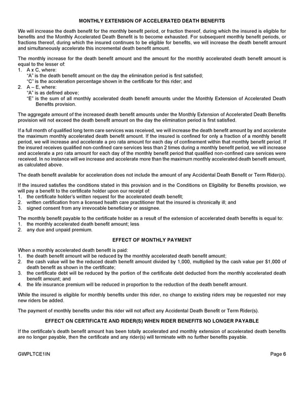 Group Whole Life Policy - Page 30