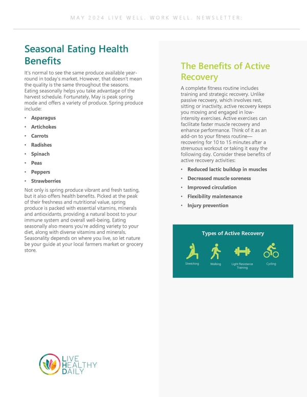 Live Healthy Daily Newsletter - May 2024 - Page 2