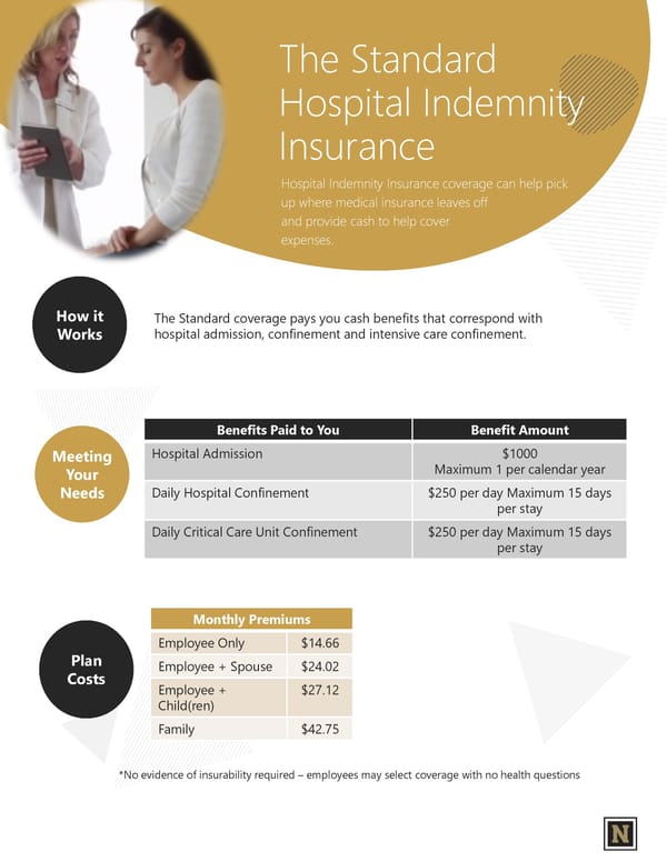 Hospital Indemnity Insurance - Page 1
