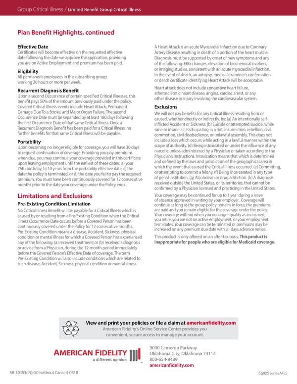 Group Critical Illness IN - Page 4