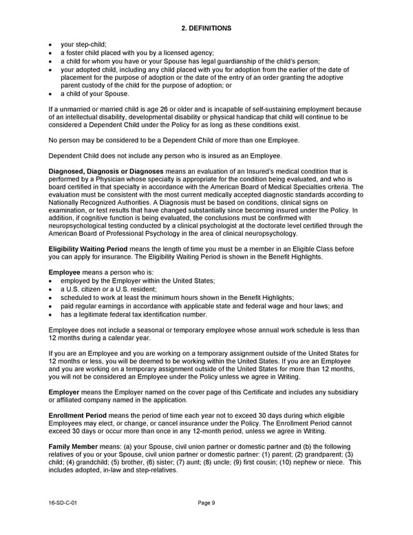 Critical Illness cert - Page 9