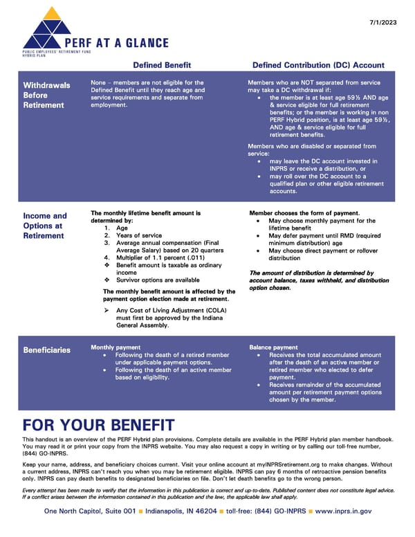 PERF At A Glance - Page 2