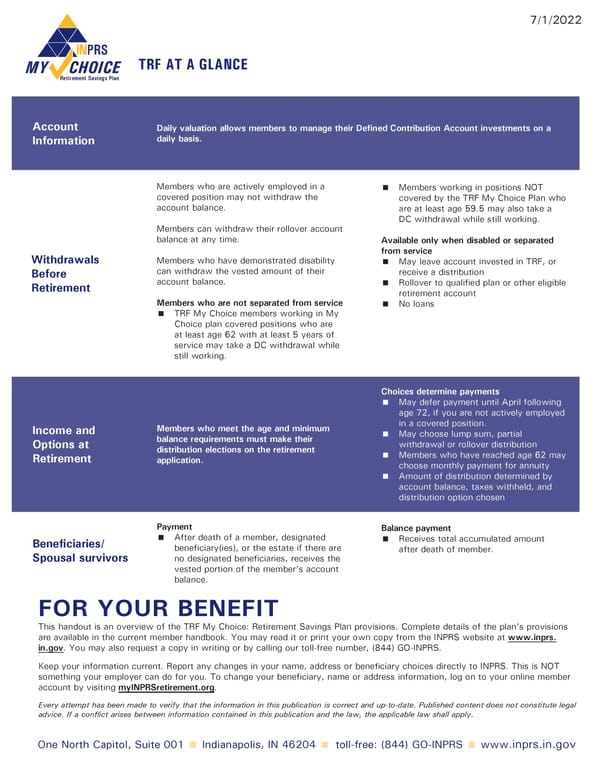 TRF At A Glance - Page 2