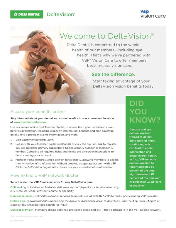 FLI 6640 TRI DeltaVision Welcome Flyer MEMBERS TriState - Page 1