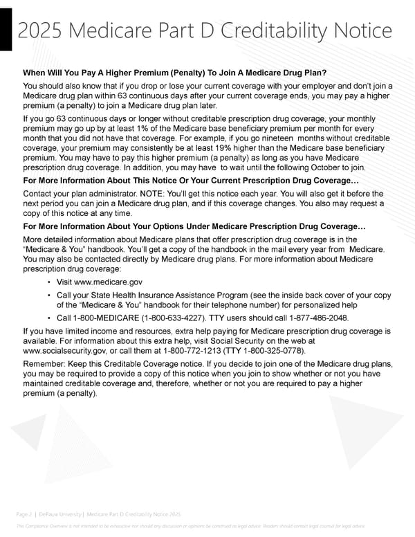 2025 Medicare Part D Creditable Coverage Notice 2025 - Page 2