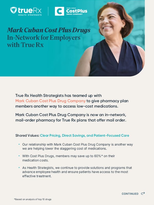 Partnership Announcement: True Rx and Mark Cuban Cost Plus Drugs - Page 1