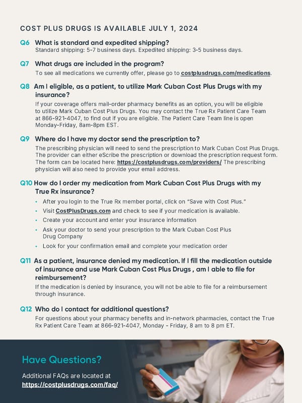 Mark Cuban Cost Plus Drugs Program: Frequently Asked Questions - Page 2