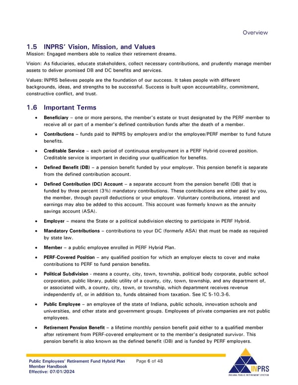 Public Employees' Retirement Fund Hybrid Plan: Member Handbook - Page 6