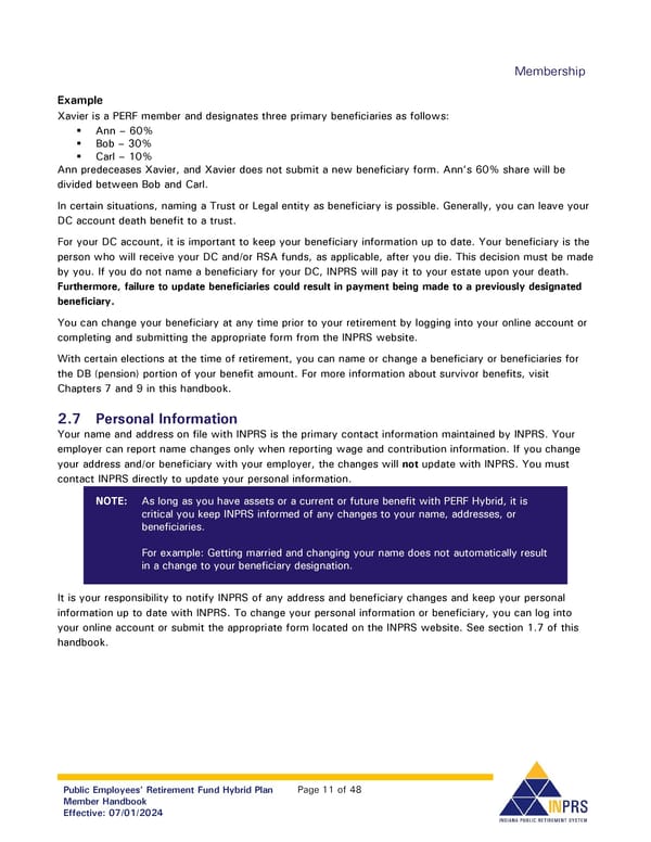Public Employees' Retirement Fund Hybrid Plan: Member Handbook - Page 11