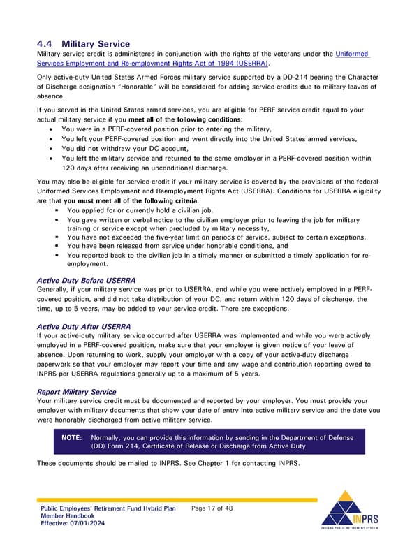 Public Employees' Retirement Fund Hybrid Plan: Member Handbook - Page 17