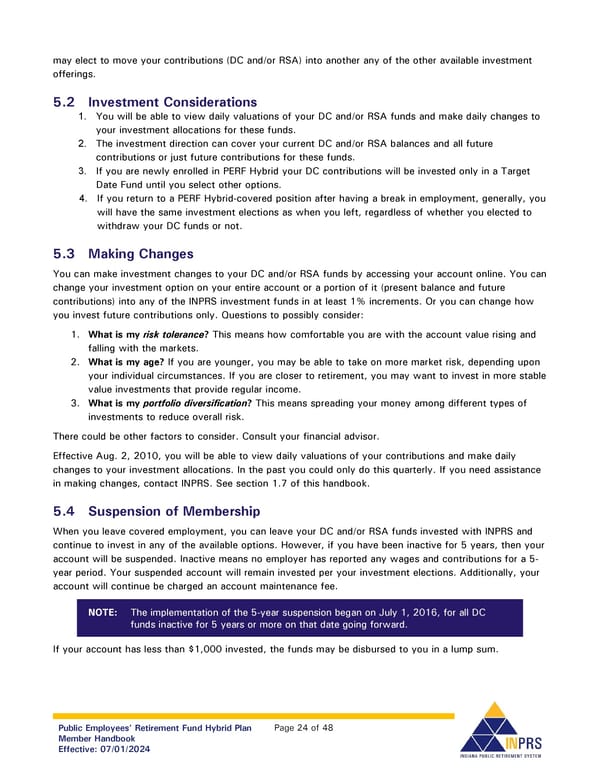 Public Employees' Retirement Fund Hybrid Plan: Member Handbook - Page 24