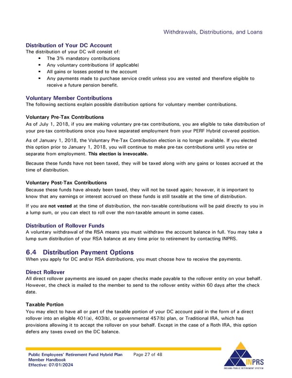 Public Employees' Retirement Fund Hybrid Plan: Member Handbook - Page 27