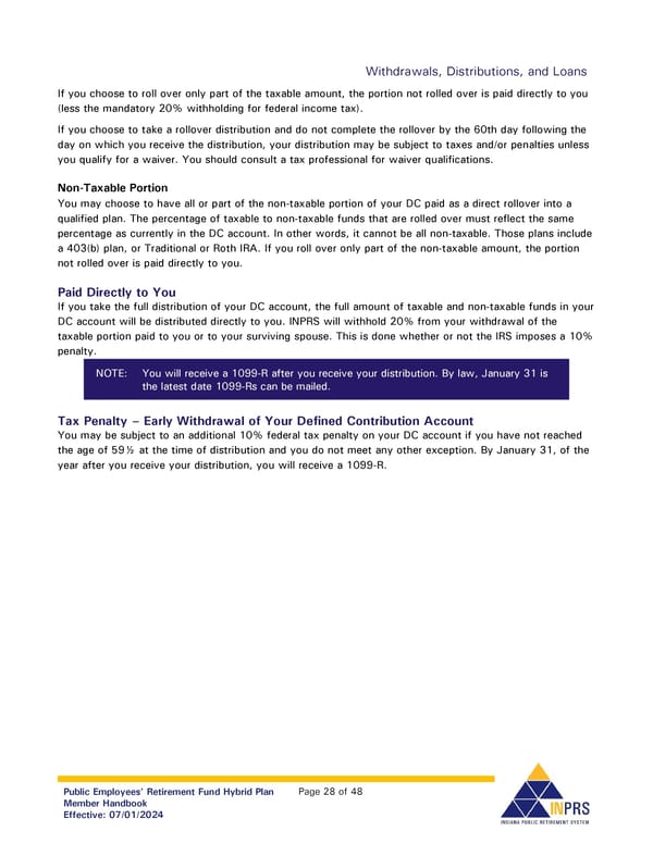 Public Employees' Retirement Fund Hybrid Plan: Member Handbook - Page 28