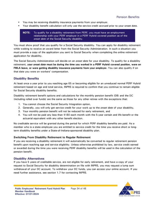 Public Employees' Retirement Fund Hybrid Plan: Member Handbook - Page 34