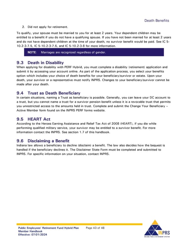 Public Employees' Retirement Fund Hybrid Plan: Member Handbook - Page 43