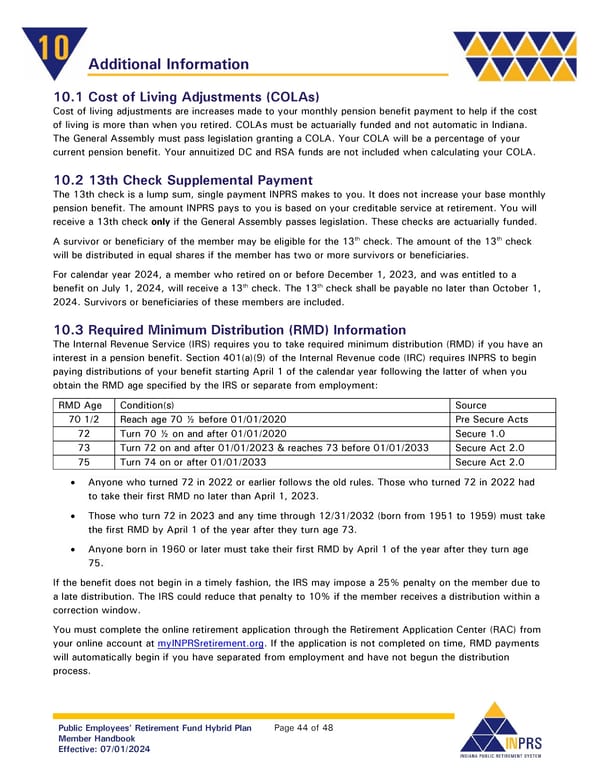 Public Employees' Retirement Fund Hybrid Plan: Member Handbook - Page 44