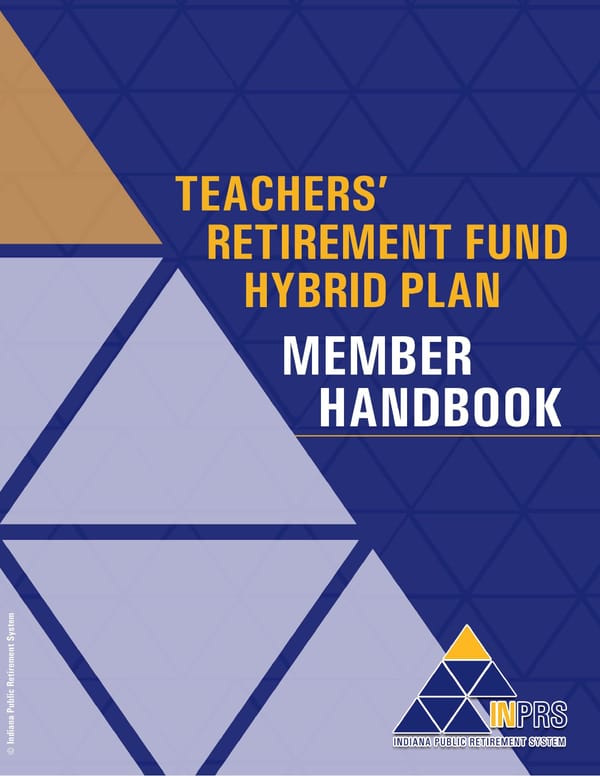 Teachers' Retirement Fund Hybrid Plan Member Handbook - Page 1