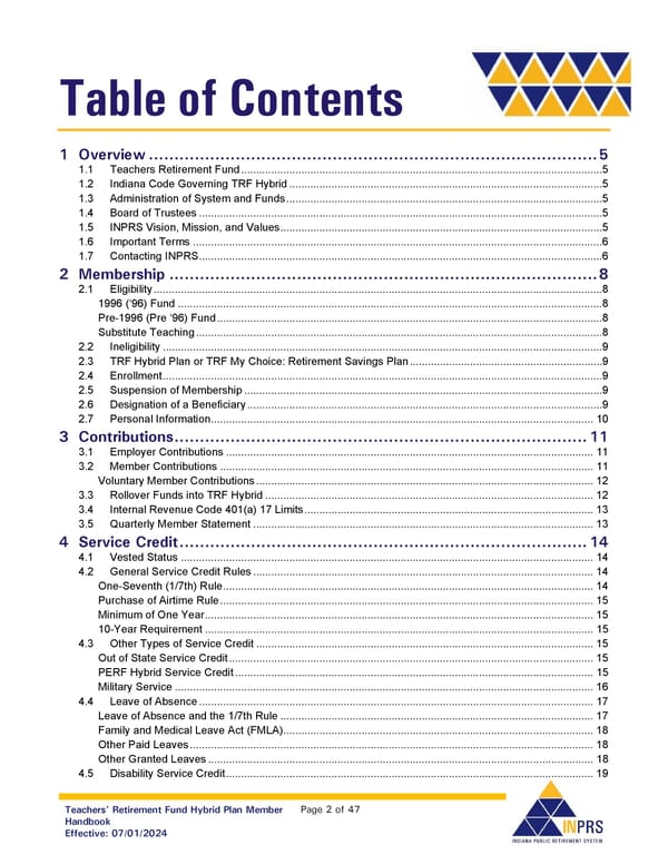 Teachers' Retirement Fund Hybrid Plan Member Handbook - Page 2