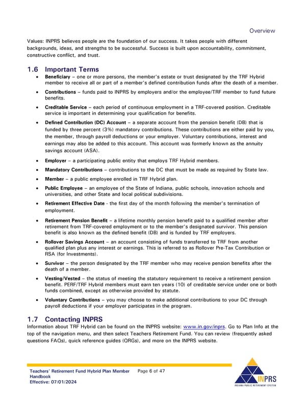 Teachers' Retirement Fund Hybrid Plan Member Handbook - Page 6