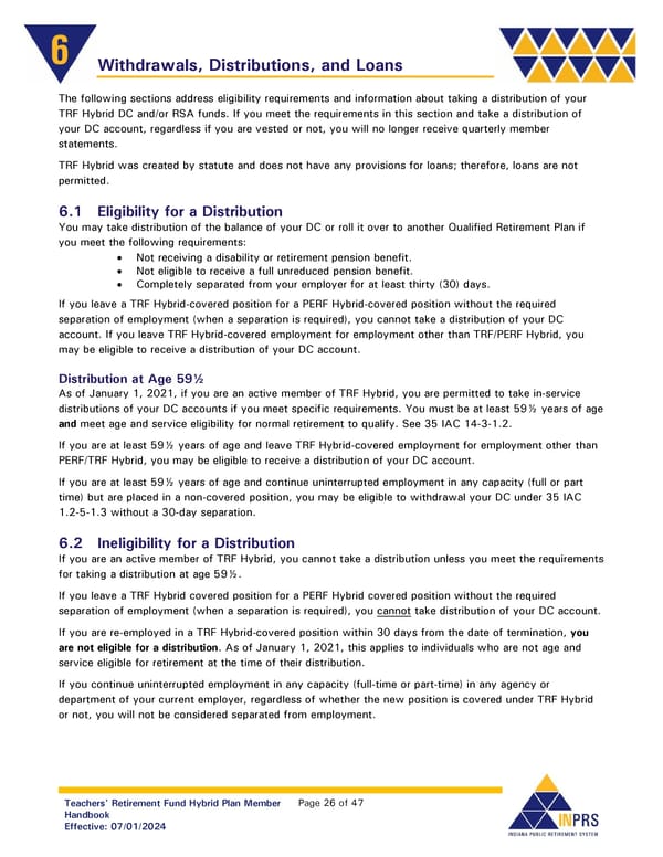 Teachers' Retirement Fund Hybrid Plan Member Handbook - Page 26