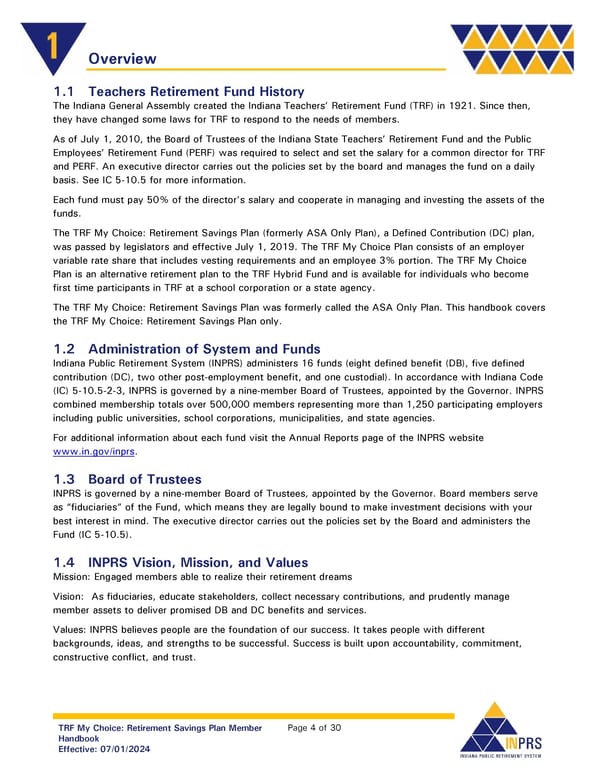Teachers’ Retirement Fund My Choice Plan Member Handbook - Page 4