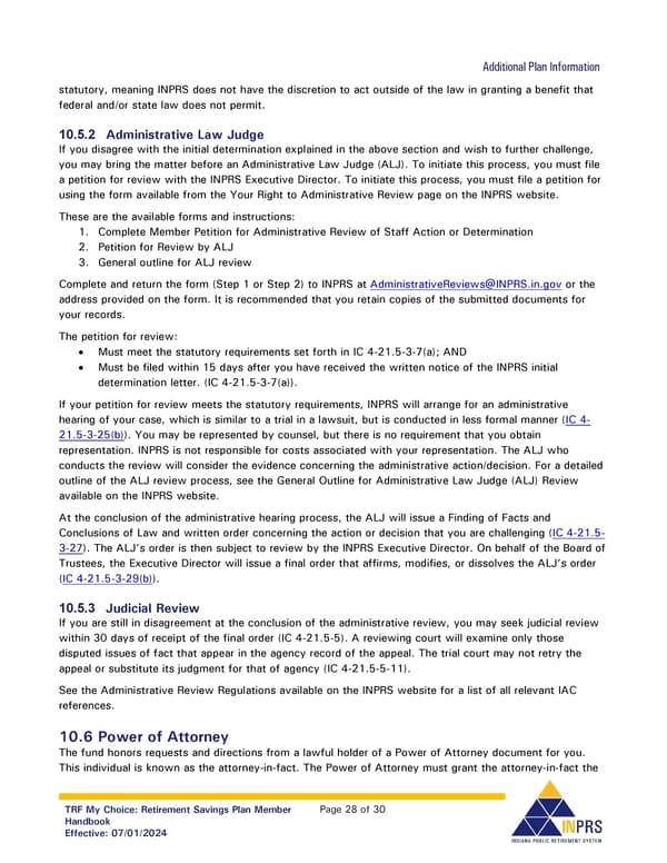 Teachers’ Retirement Fund My Choice Plan Member Handbook - Page 28