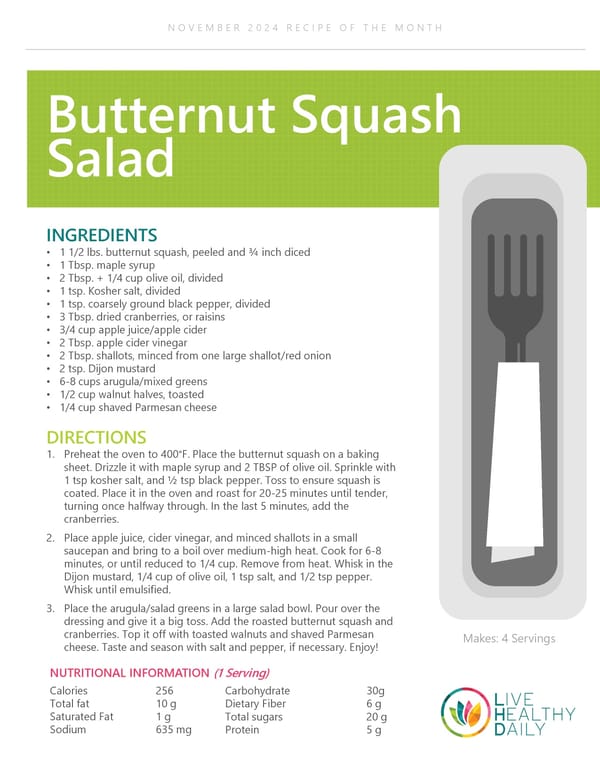 Butternut Squash Salad Recipe - Page 1