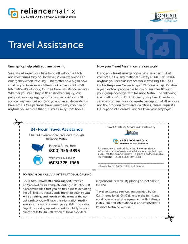 Travel Assistance Services Guide - Page 1