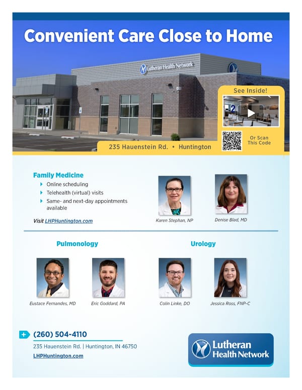 Convenient Care at Lutheran Health Network - Page 1