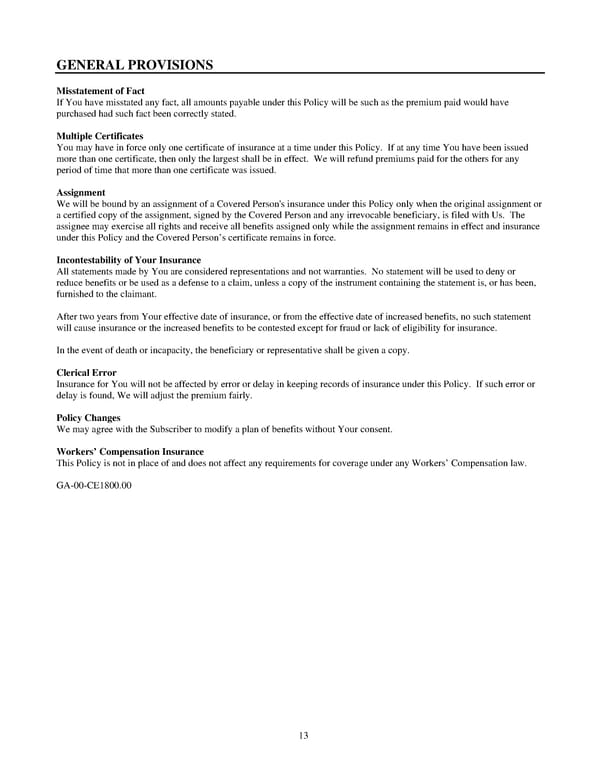 Group Accident Insurance Certificate - Page 23