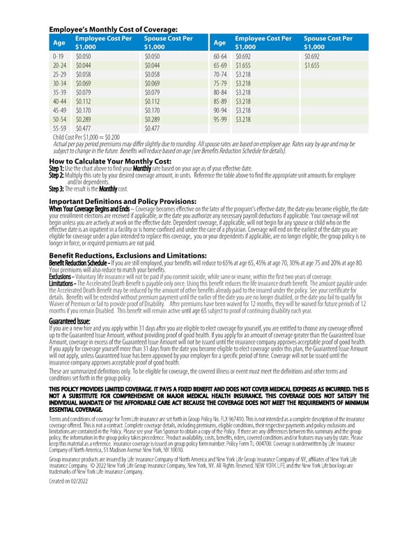 Employee-Paid Term Life Insurance Overview - Page 2