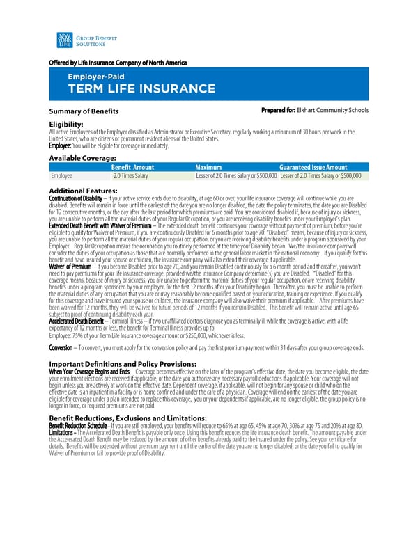 Basic Life Summary Class 1 - Page 1