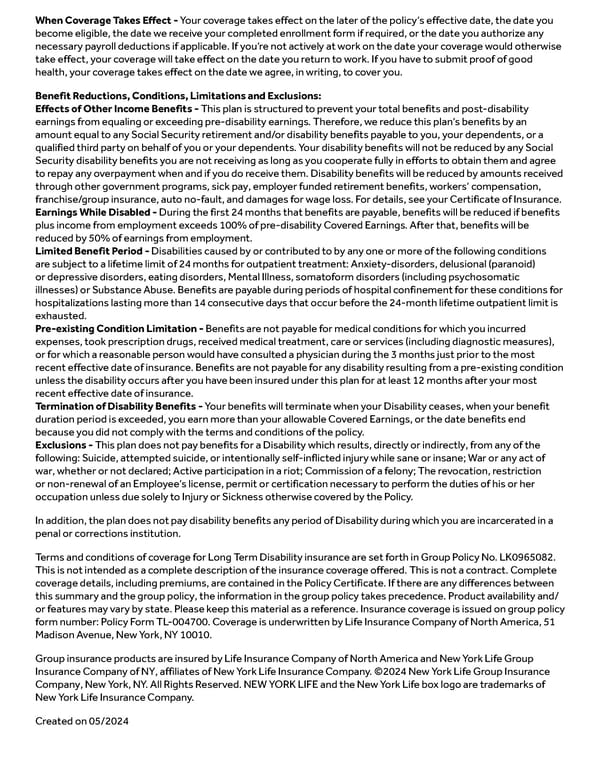 Elkhart Community Schools benefit summary class02 LTD - Page 2