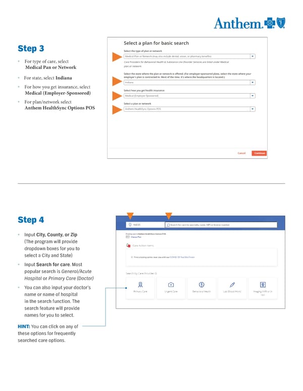 Finding a HealthSync Provider with Anthem - Page 2