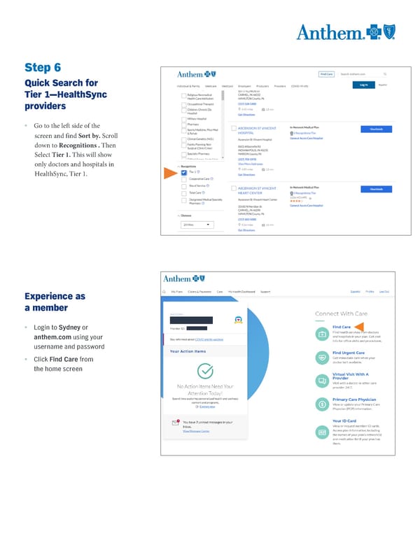 Finding a HealthSync Provider with Anthem - Page 4