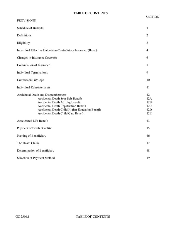 Group Term Life Insurance Certificate with Accelerated Life Benefit - Page 2