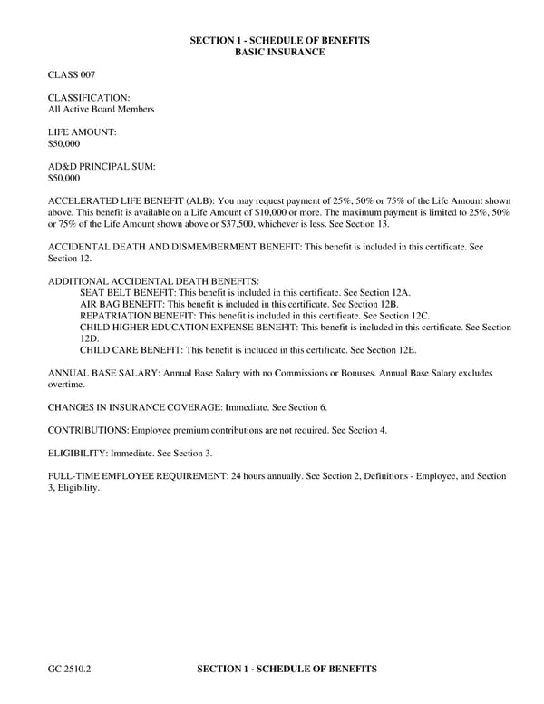 Group Term Life Insurance Certificate with Accelerated Life Benefit - Page 4