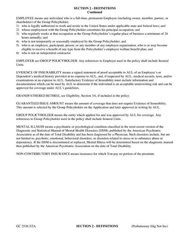 Group Term Life Insurance Certificate with Accelerated Life Benefit - Page 10