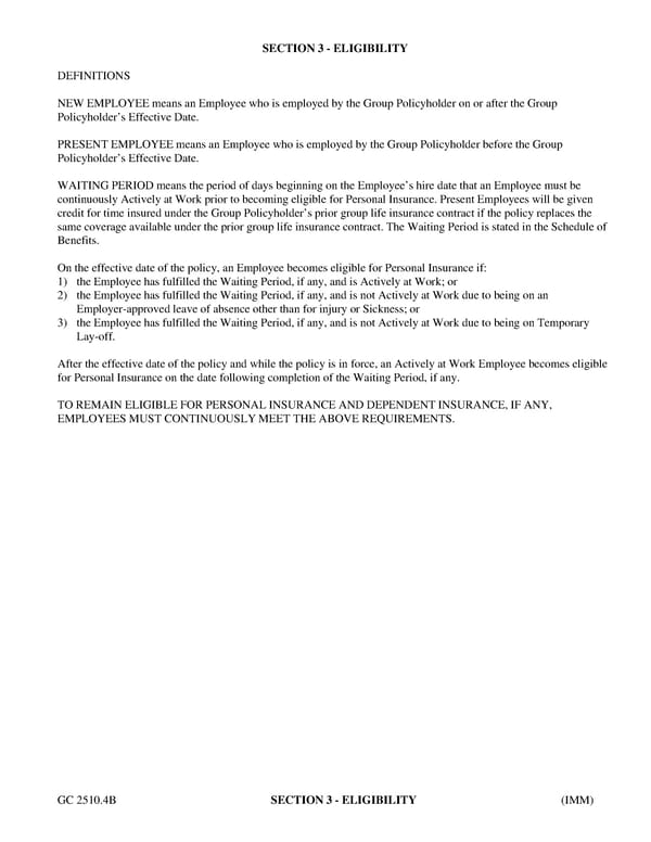 Group Term Life Insurance Certificate with Accelerated Life Benefit - Page 12