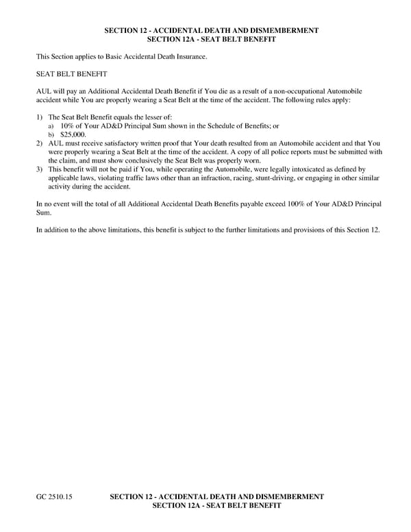 Group Term Life Insurance Certificate with Accelerated Life Benefit - Page 28