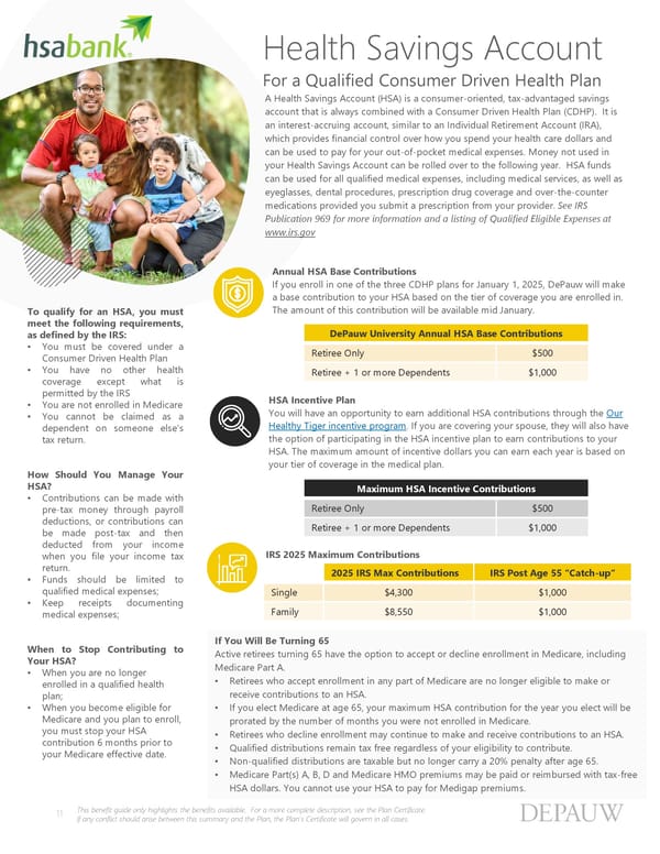 Pre-65 Retirees: Benefit Guide 2025 - Page 11