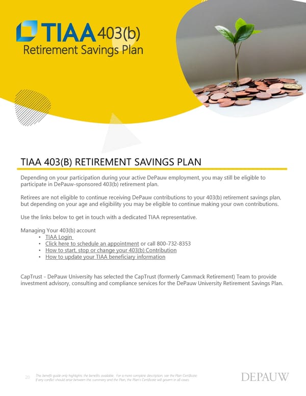 Pre-65 Retirees: Benefit Guide 2025 - Page 20