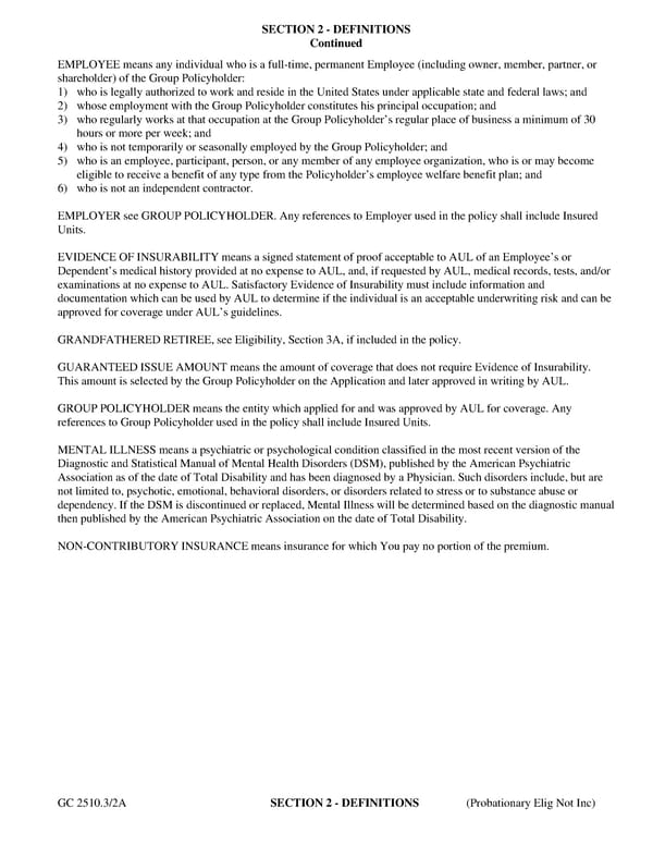 Certificate of Insurance for Group Term Life Insurance - Page 10