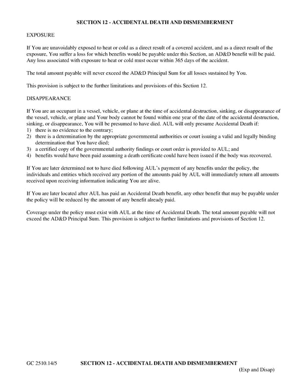 Certificate of Insurance for Group Term Life Insurance - Page 27