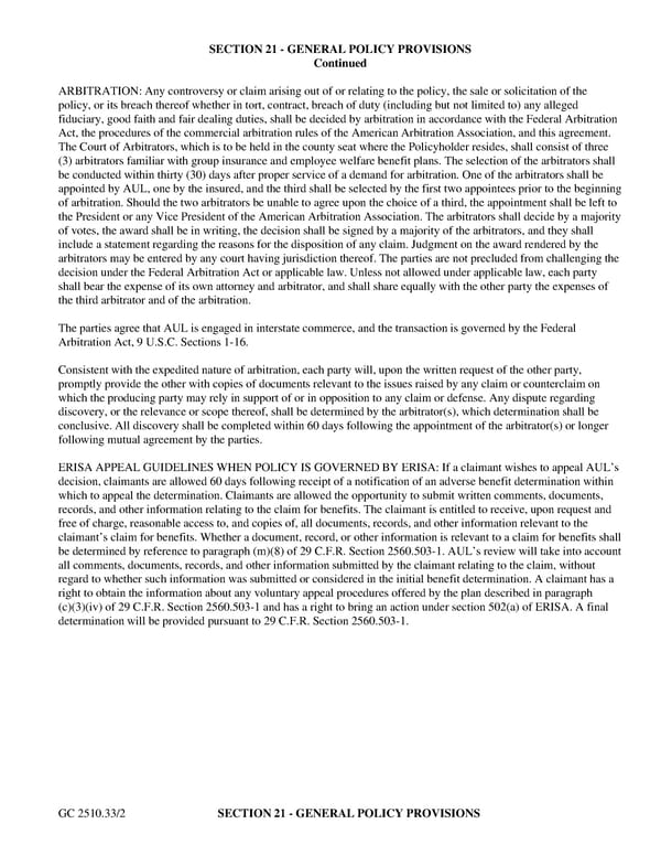 Certificate of Insurance for Group Term Life Insurance - Page 50