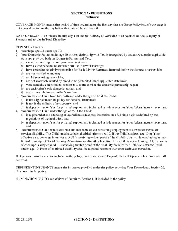 Group Term Life Insurance Certificate - Page 6